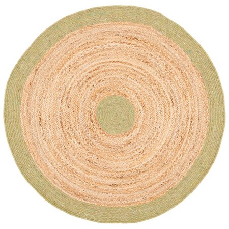 Safavieh 4 x 6 ft. Braided Contemporary Oval Rug, Green & Natural BRD910Y-4OV